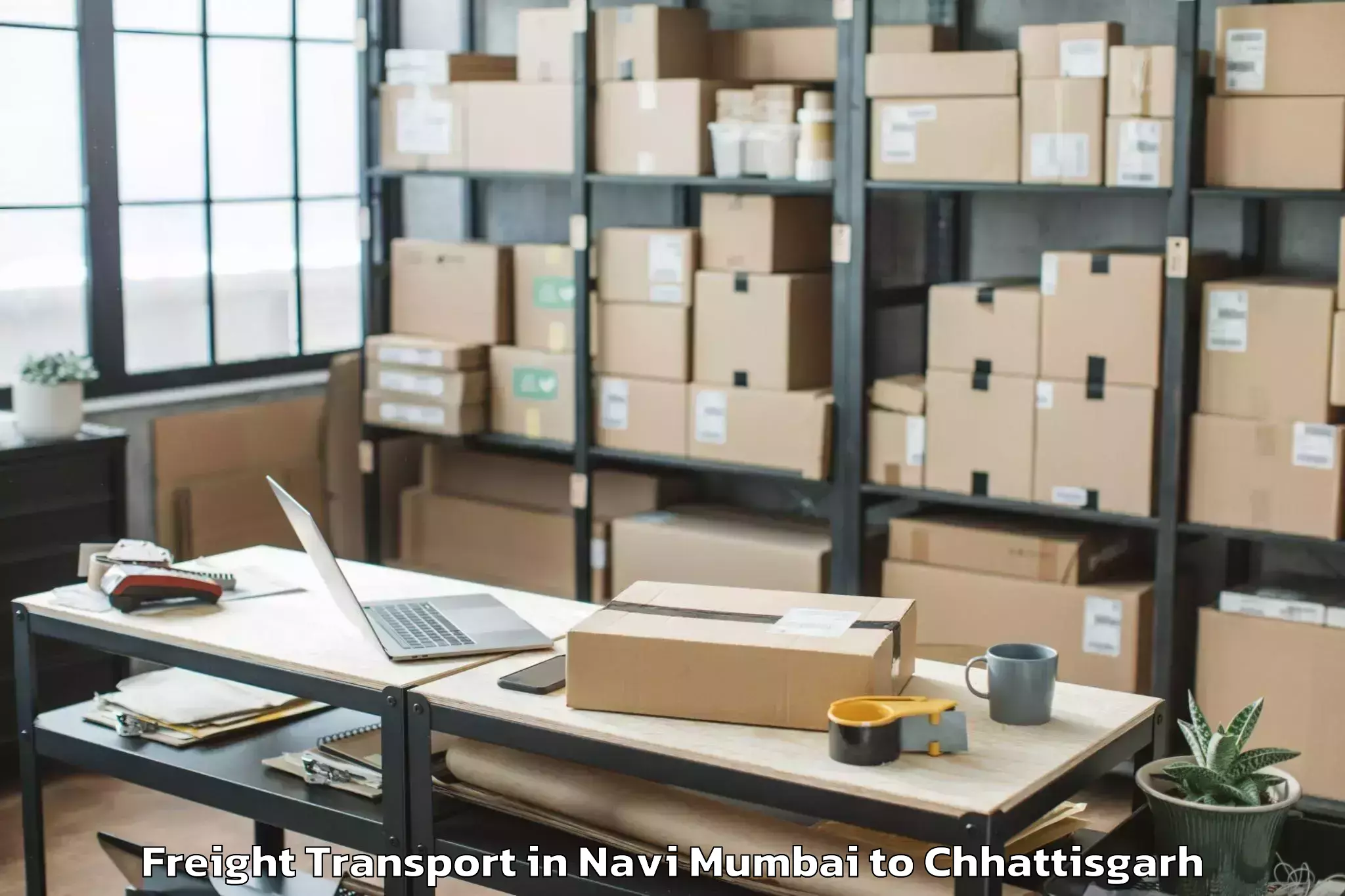 Trusted Navi Mumbai to Pharasgaon Freight Transport